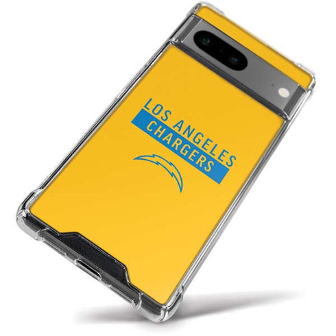 NFL Los Angeles Chargers Yellow Performance Series Google Pixel 8a Clear Case